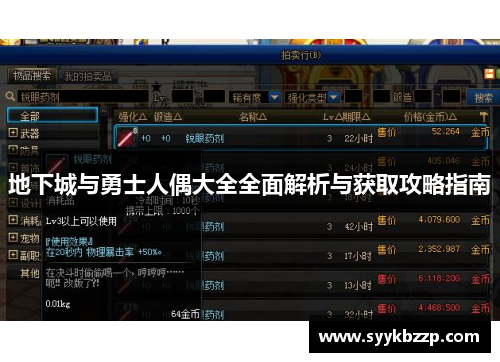 地下城与勇士人偶大全全面解析与获取攻略指南